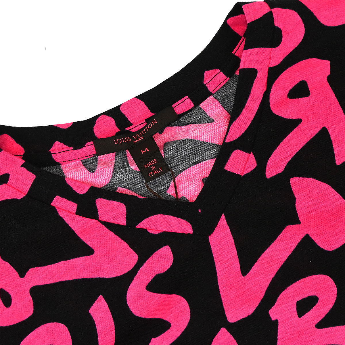 Louis Vuitton Graffiti Print T-shirt Pink #M