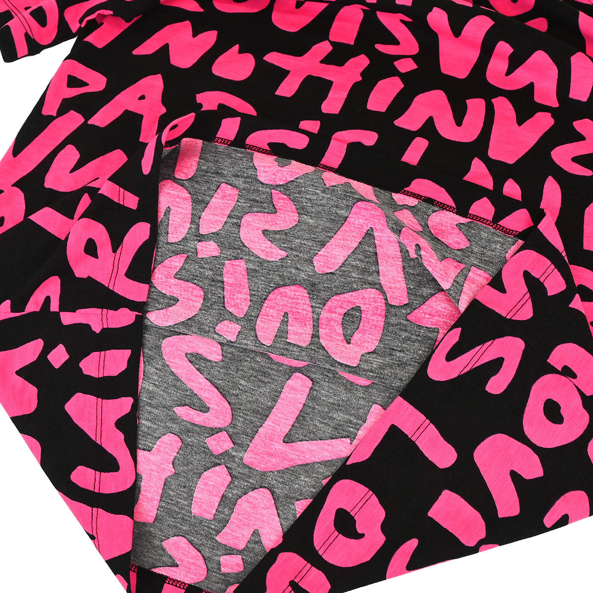 Louis Vuitton Graffiti Print T-shirt Pink #M