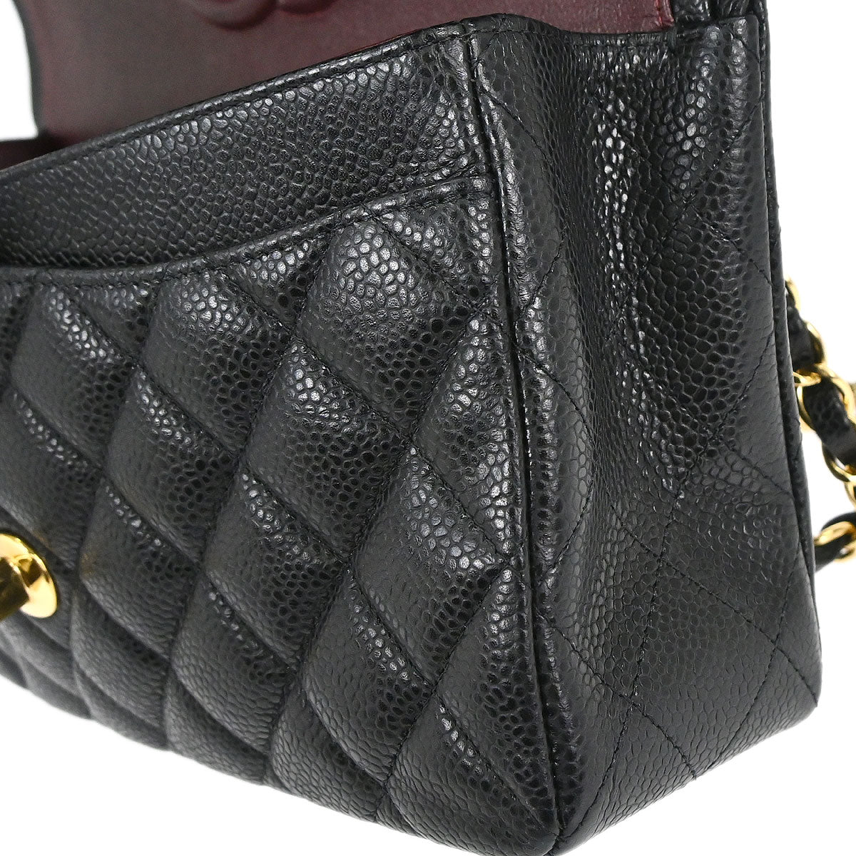 Chanel Black Caviar Skin Small Classic Double Flap Shoulder Bag