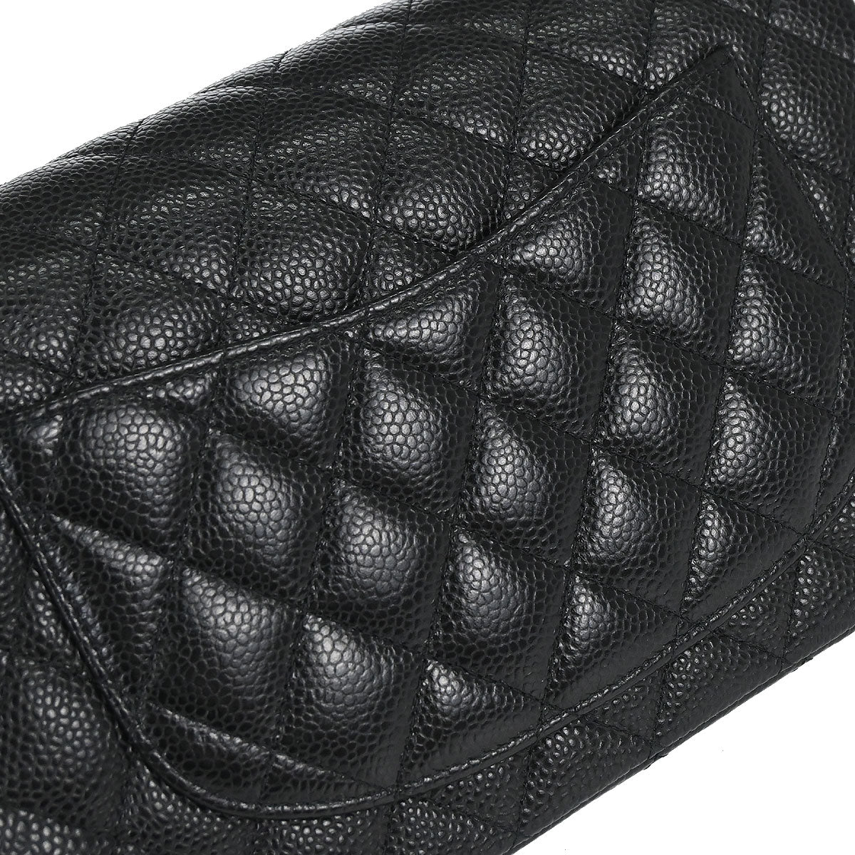 Chanel 2019 Black Caviar Skin Small Classic Double Flap Shoulder Bag