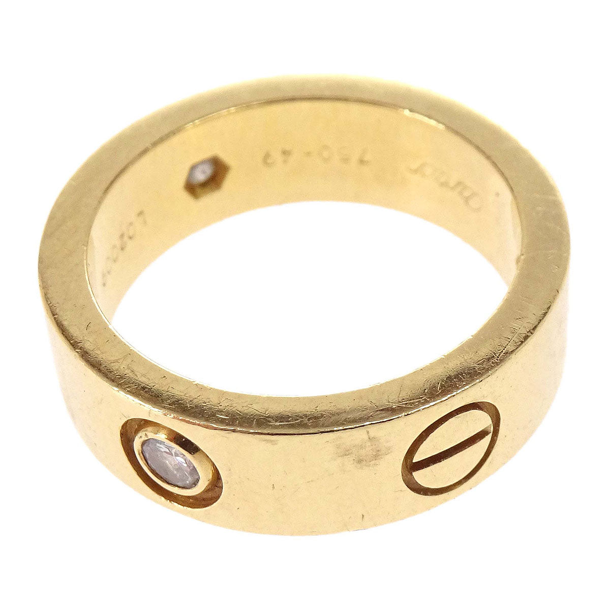 Cartier Love Ring 750 Diamond LO2009 #49 Jewelry