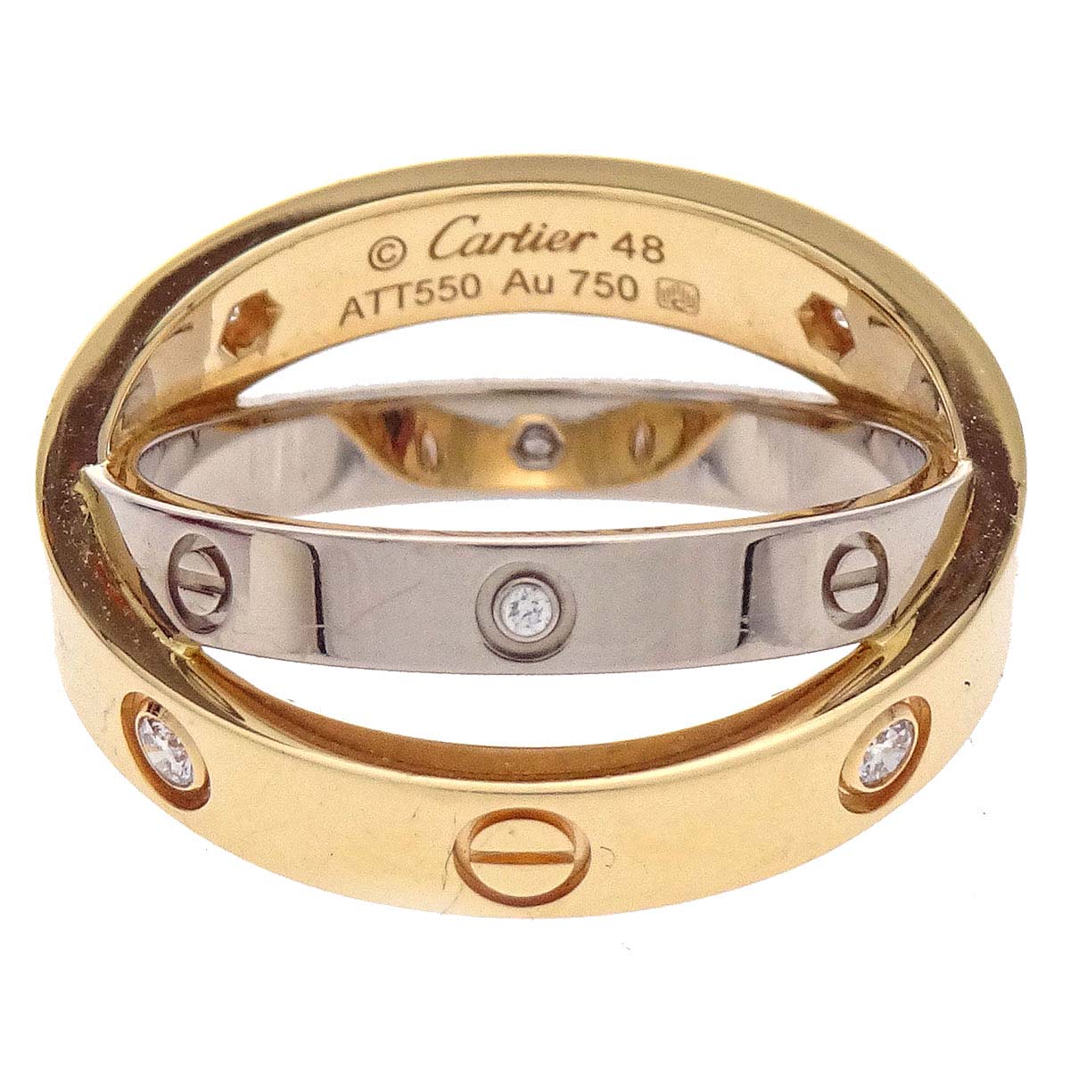 Cartier Be Love Ring Au750 6P Diamond #48 ATT550