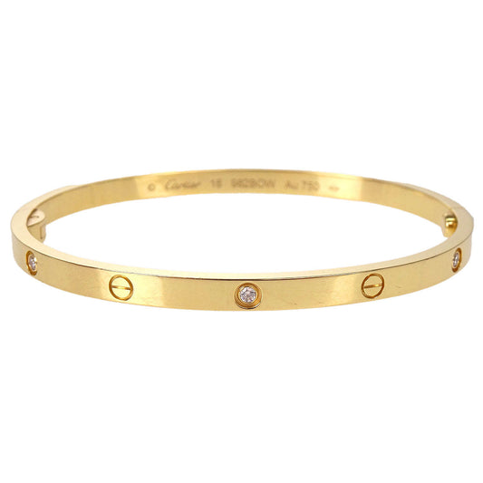 Cartier Love Bracelet Bangle Small 982BOW Au750 Diamond #16 Jewelry