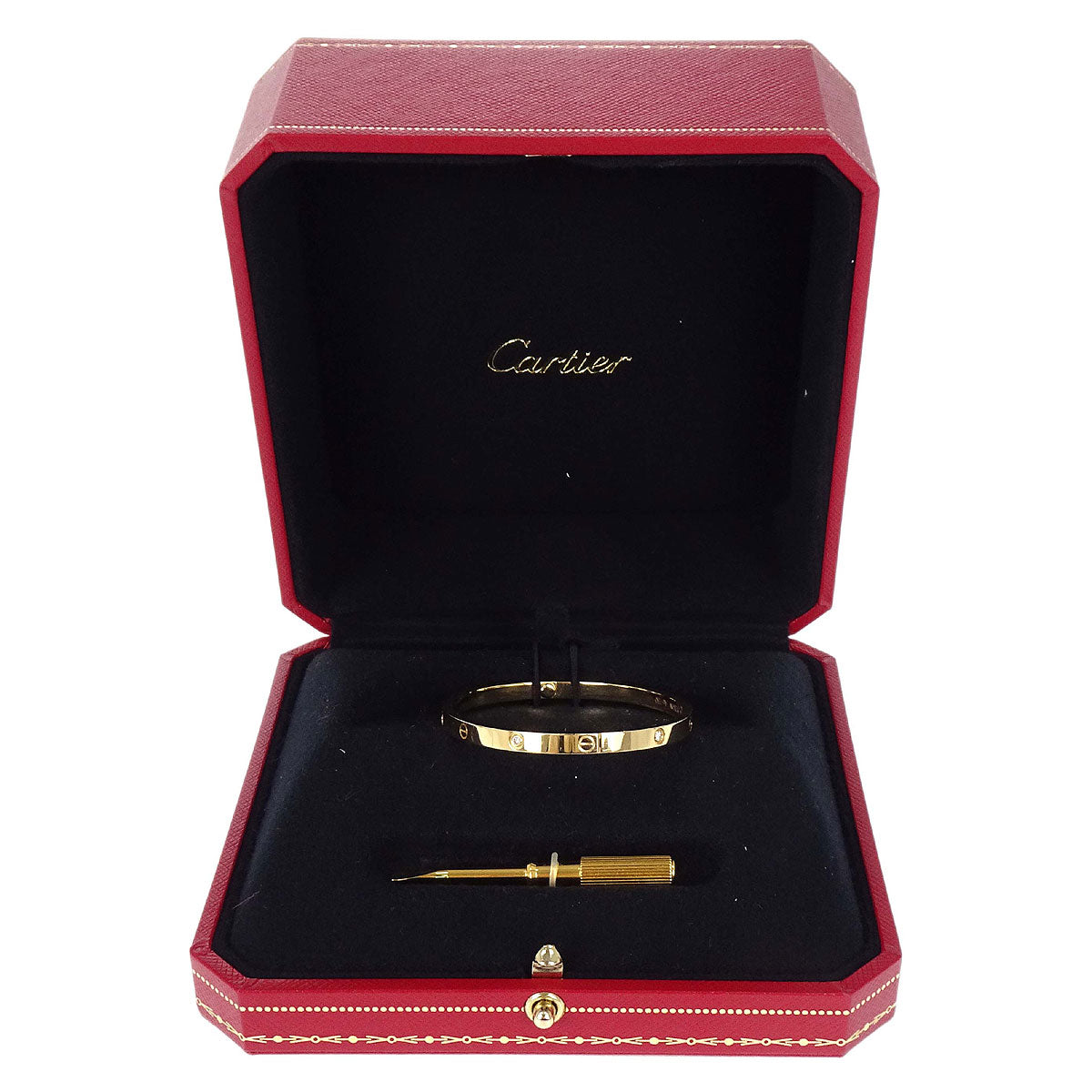 Cartier Love Bracelet Bangle Small 982BOW Au750 Diamond #16 Jewelry