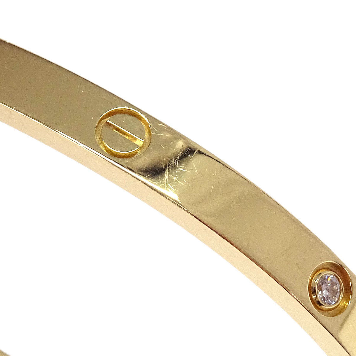 Cartier Love Bracelet Bangle Small 982BOW Au750 Diamond #16 Jewelry