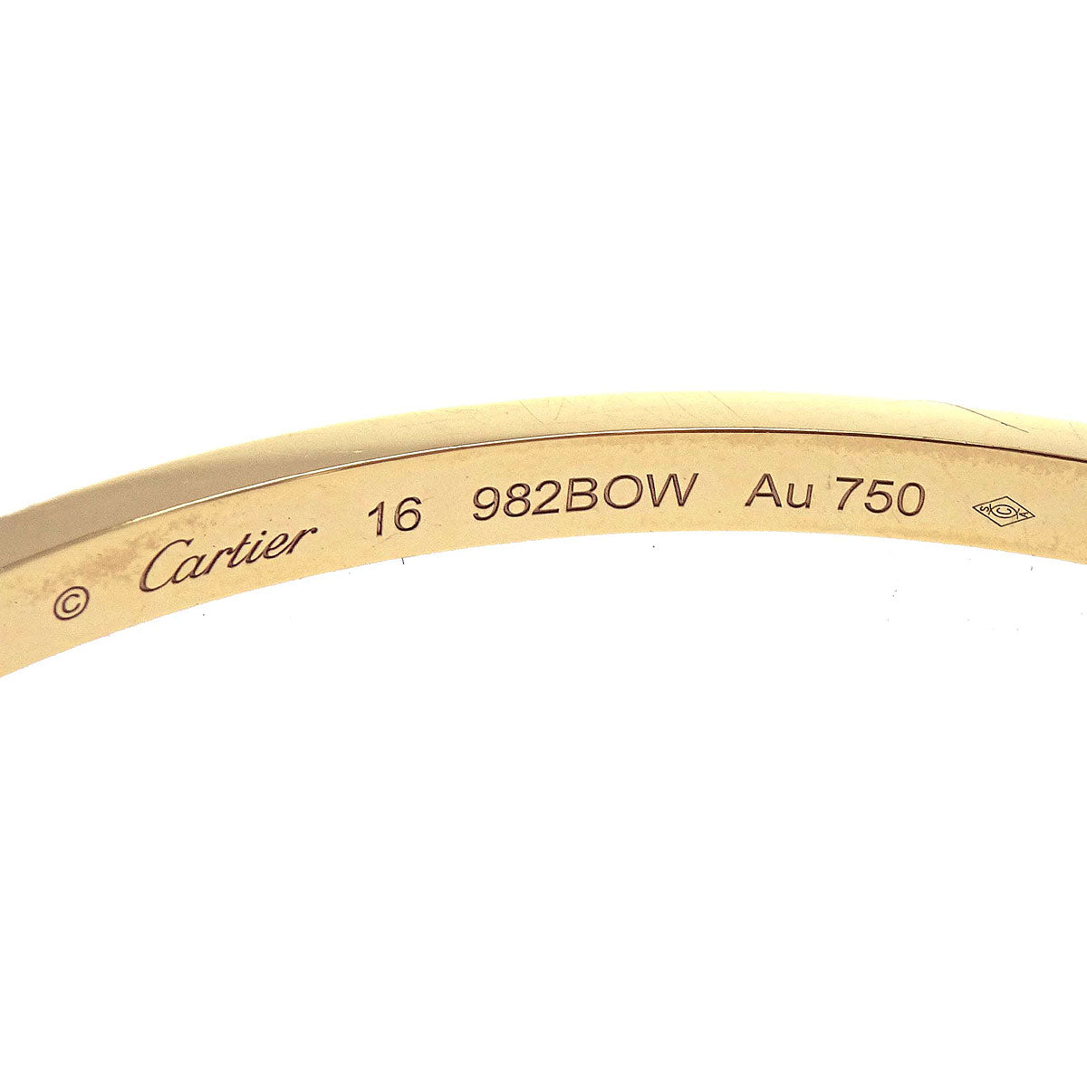 Cartier Love Bracelet Bangle Small 982BOW Au750 Diamond #16 Jewelry