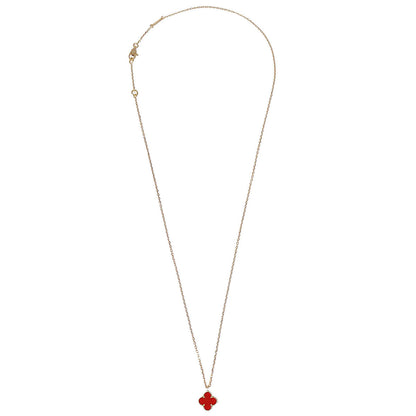 Van Cleef & Arpels Sweet Alhambra Necklace Carnelian Au750 Jewelry
