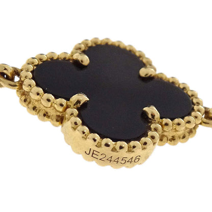 Van Cleef & Arpels Alhambra 5P Bracelet Onyx Gold Au750 Jewelry
