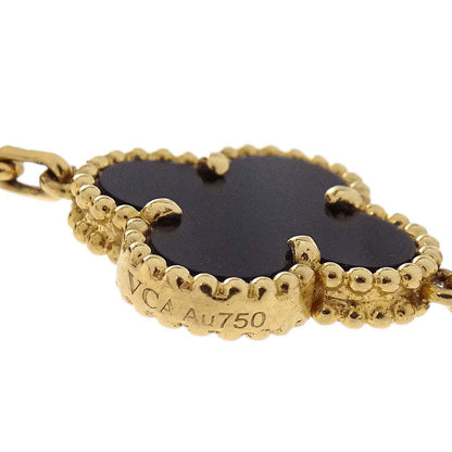 Van Cleef & Arpels Alhambra 5P Bracelet Onyx Gold Au750 Jewelry