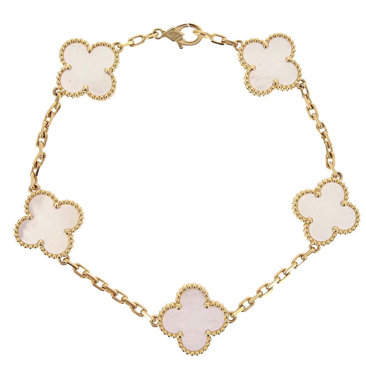 Van Cleef & Arpels Alhambra Bracelet Mother of Pearl Gold Au750 Jewelry