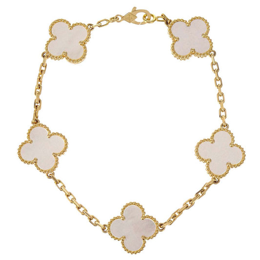 Van Cleef & Arpels Alhambra Bracelet Mother of Pearl Gold Au750 Jewelry