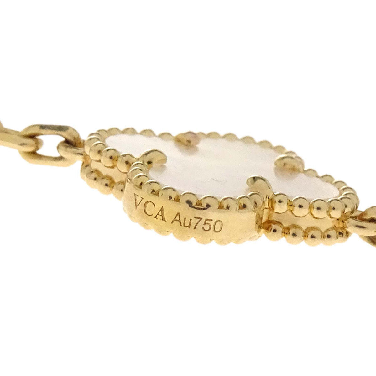 Van Cleef & Arpels Alhambra Bracelet Mother of Pearl Gold Au750 Jewelry