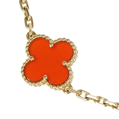 Van Cleef & Arpels Alhambra 5P Bracelet Carnelian Gold 750 Jewelry