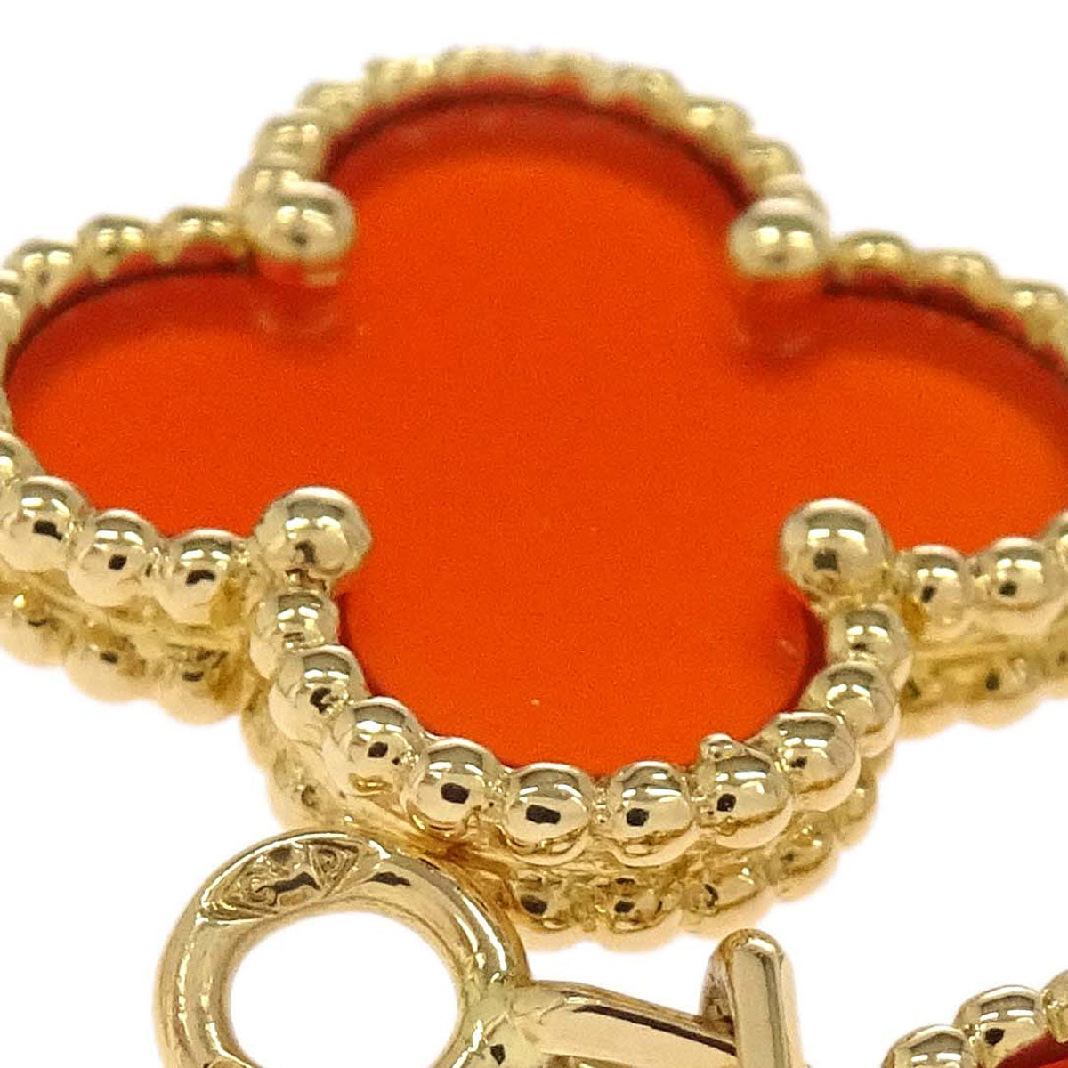 Van Cleef & Arpels Alhambra 5P Bracelet Carnelian Gold 750 Jewelry