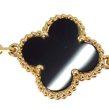Van Cleef & Arpels Alhambra 5P Bracelet Onyx Gold Au750 Jewelry