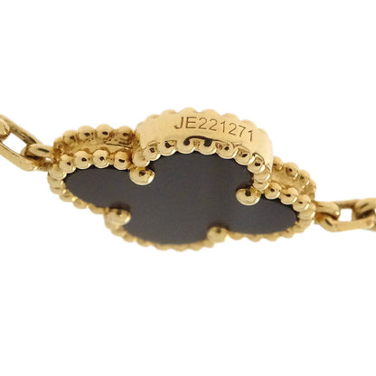 Van Cleef & Arpels Alhambra 5P Bracelet Onyx Gold Au750 Jewelry