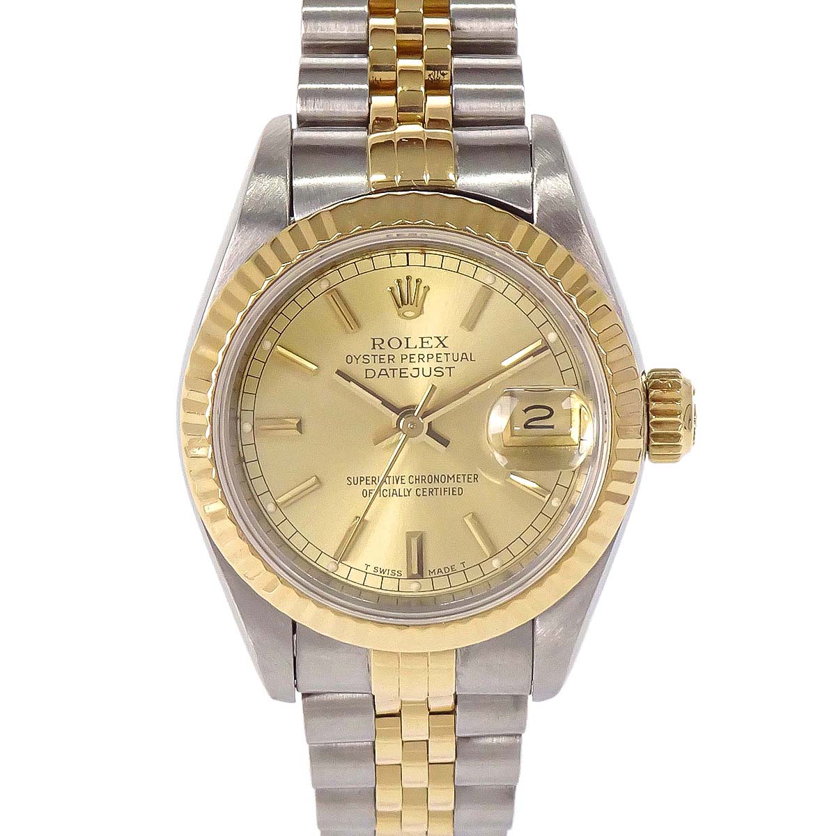 Rolex Oyster Perpetual Datejust 26mm Ref.69173 Watch SS 18KYG