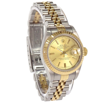 Rolex Oyster Perpetual Datejust 26mm Ref.69173 Watch SS 18KYG