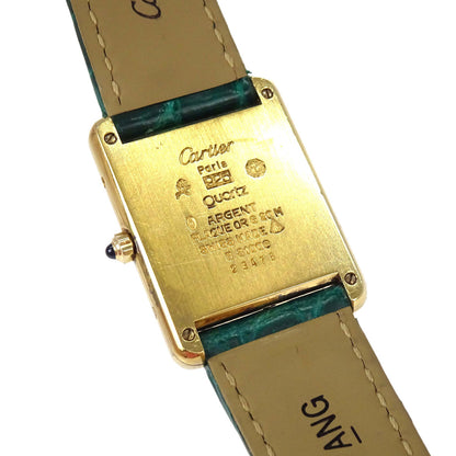Cartier * Must Tank LM 23mm Ref.681006 Quartz Watch SV925 Crocodile