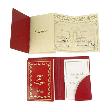 Cartier * Must Tank LM Ref.58407 Quartz Watch SV925 Crocodile
