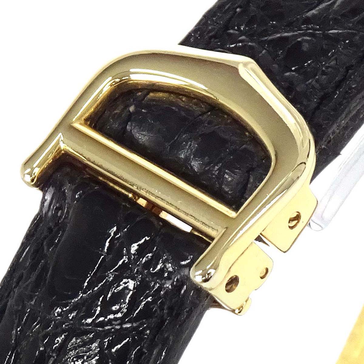 Cartier * Must Tank LM Ref.58407 Quartz Watch SV925 Crocodile