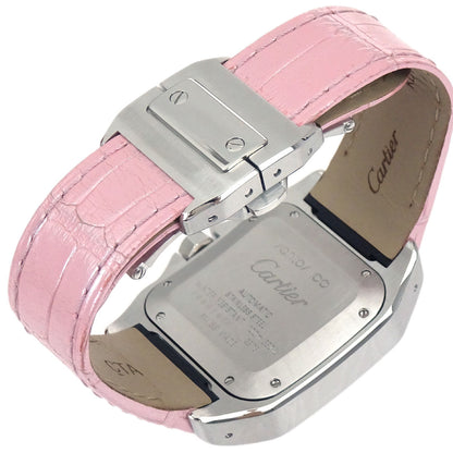 Cartier * Santos 100 MM 33mm Ref.2878 Self-winding Watch SS Alligator