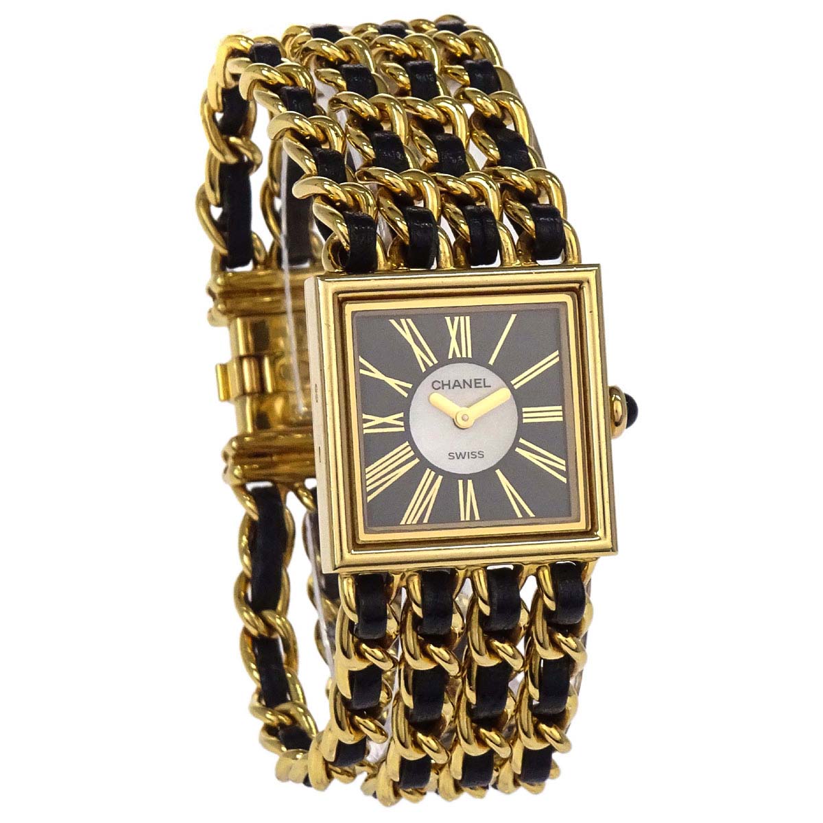 Chanel Mademoiselle Watch 22mm Quartz Leather 18KYG