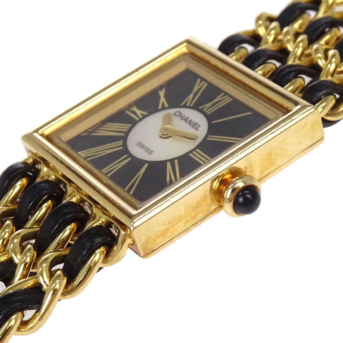Chanel Mademoiselle Watch 22mm Quartz Leather 18KYG