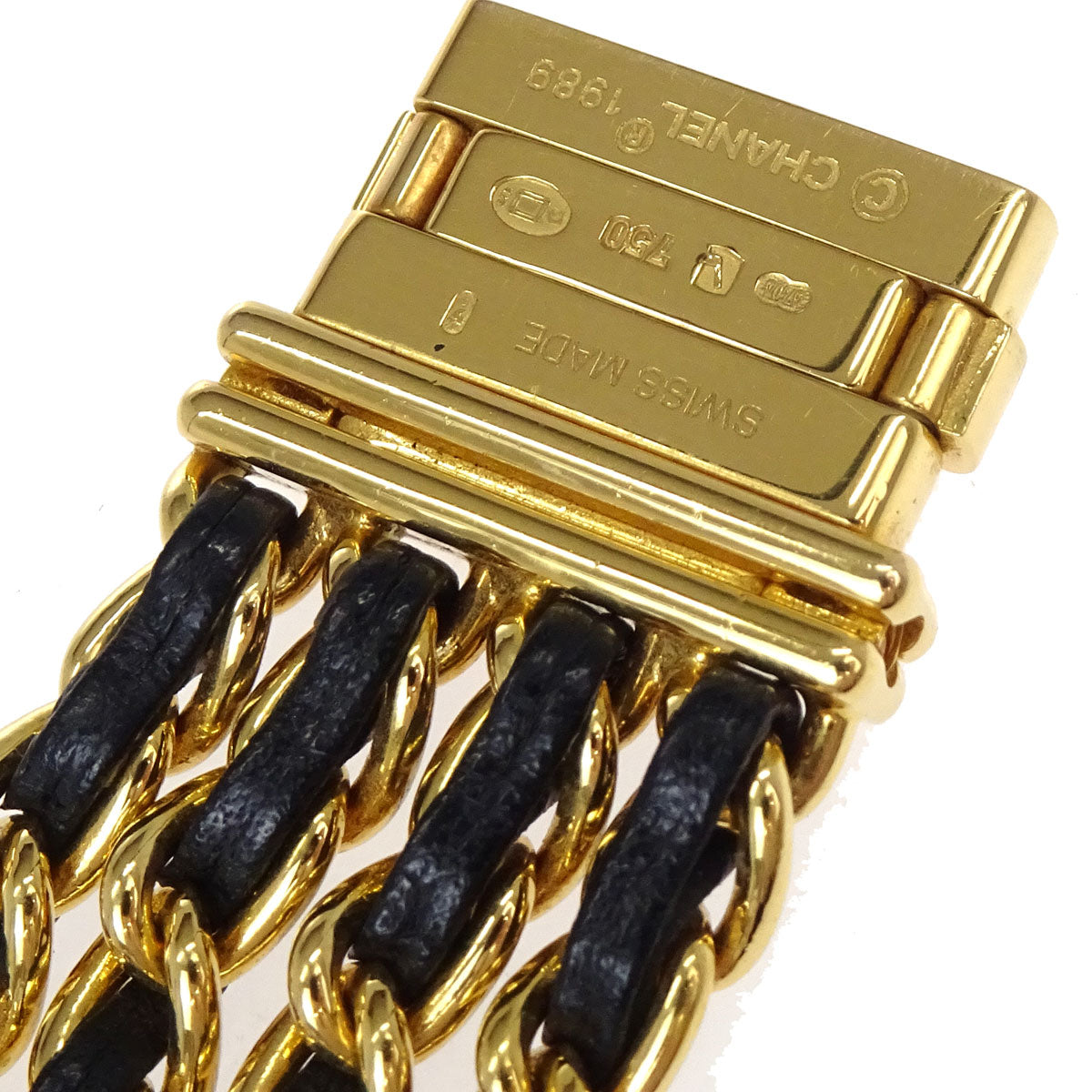 Chanel Mademoiselle Watch 22mm Quartz Leather 18KYG