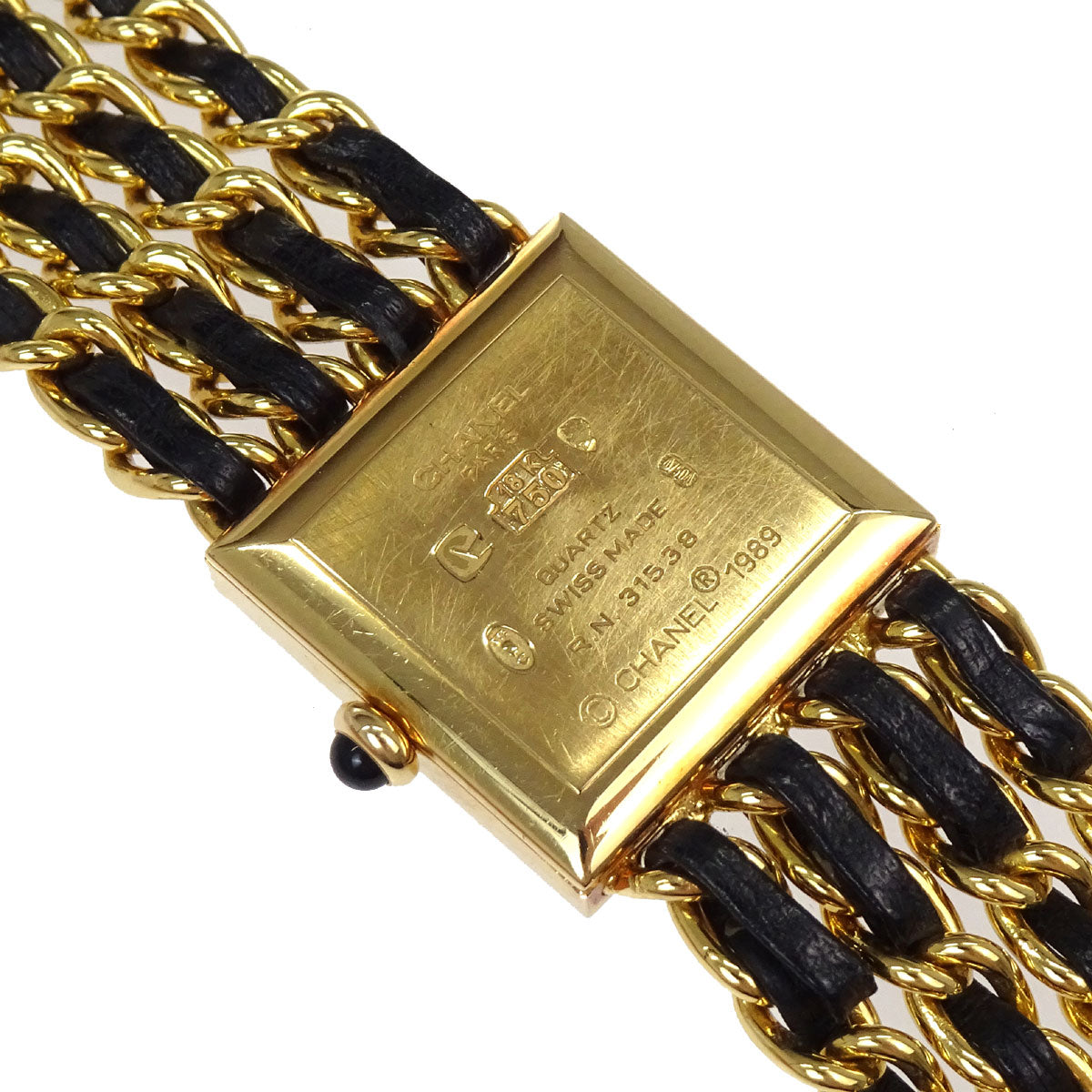 Chanel Mademoiselle Watch 22mm Quartz Leather 18KYG