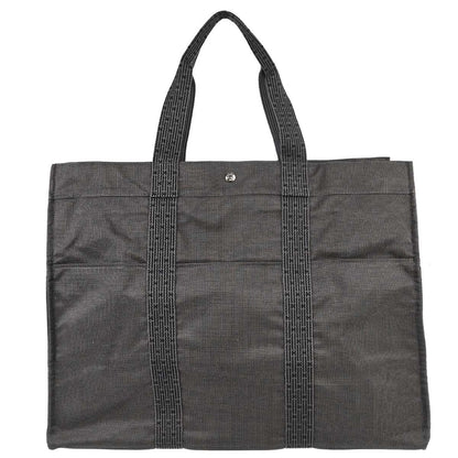 Hermes Gray Canvas Herline Tote TGM Handbag