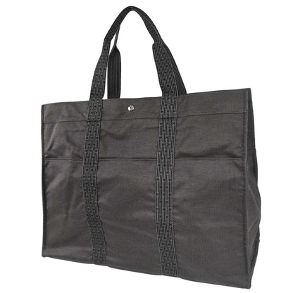 Hermes Gray Canvas Herline Tote TGM Handbag
