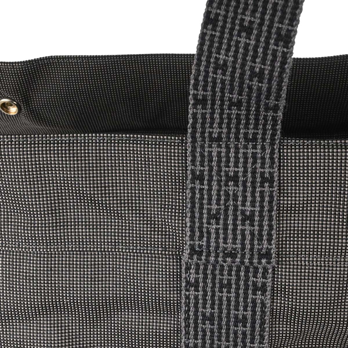 Hermes Gray Canvas Herline Tote TGM Handbag