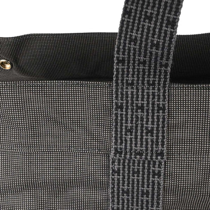 Hermes Gray Canvas Herline Tote TGM Handbag