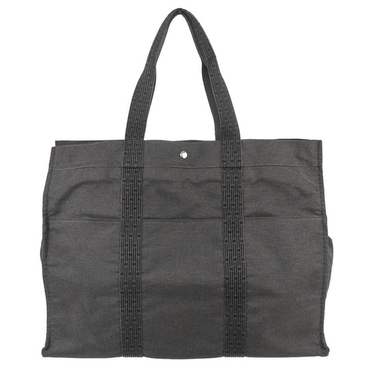 Hermes Gray Canvas Herline Tote TGM Handbag