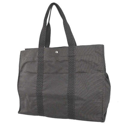 Hermes Gray Canvas Herline Tote TGM Handbag