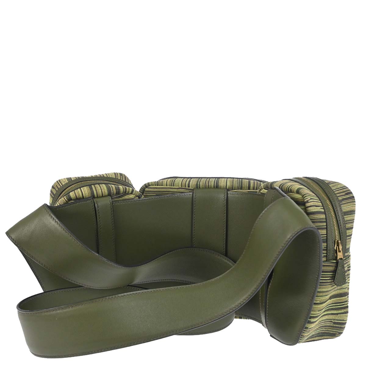 Hermes Vert Olive Vibrato Safari Body Bag