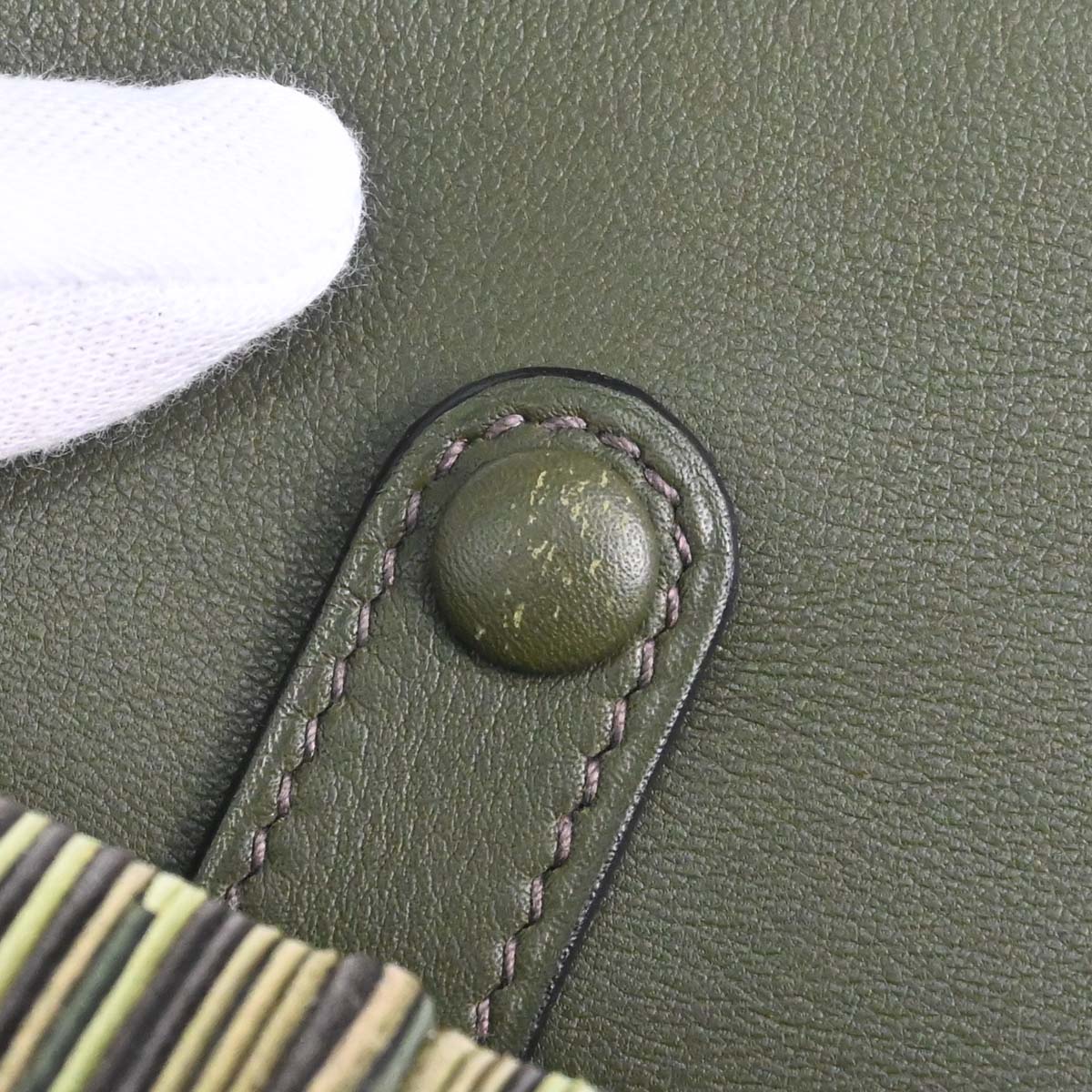 Hermes Vert Olive Vibrato Safari Body Bag