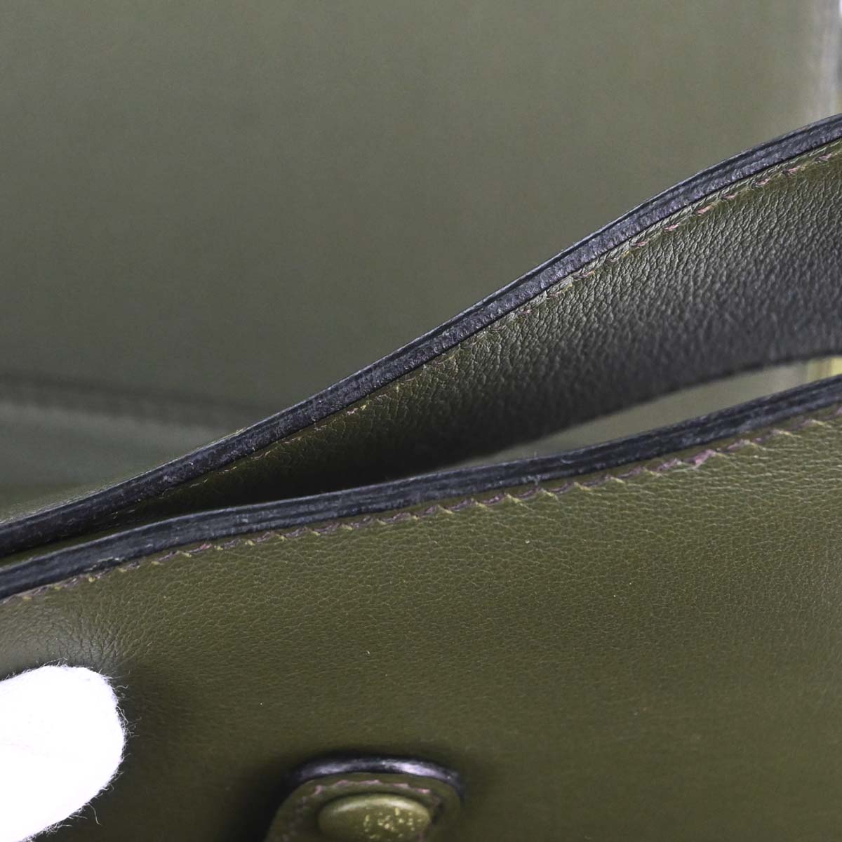 Hermes Vert Olive Vibrato Safari Body Bag