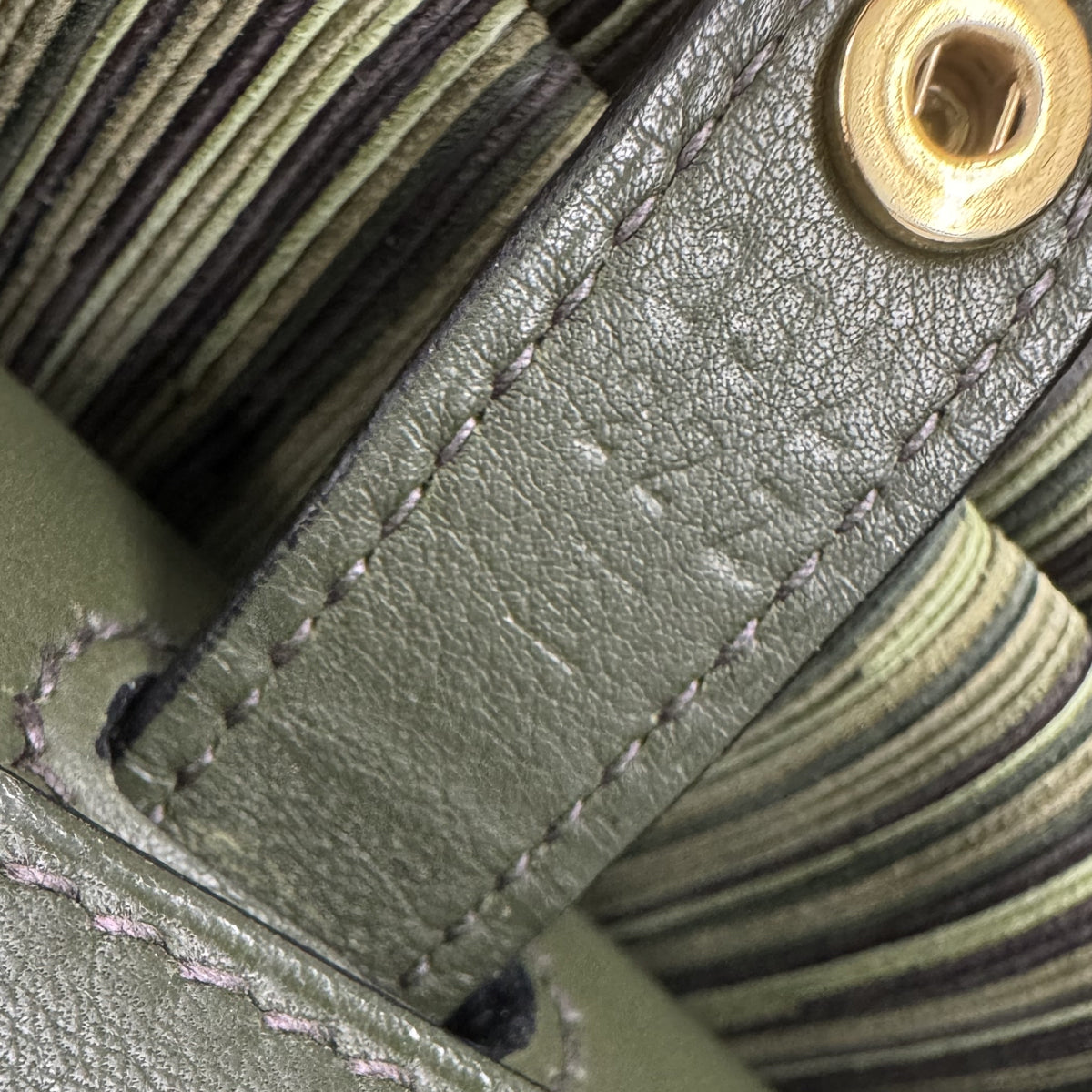 Hermes Vert Olive Vibrato Safari Body Bag