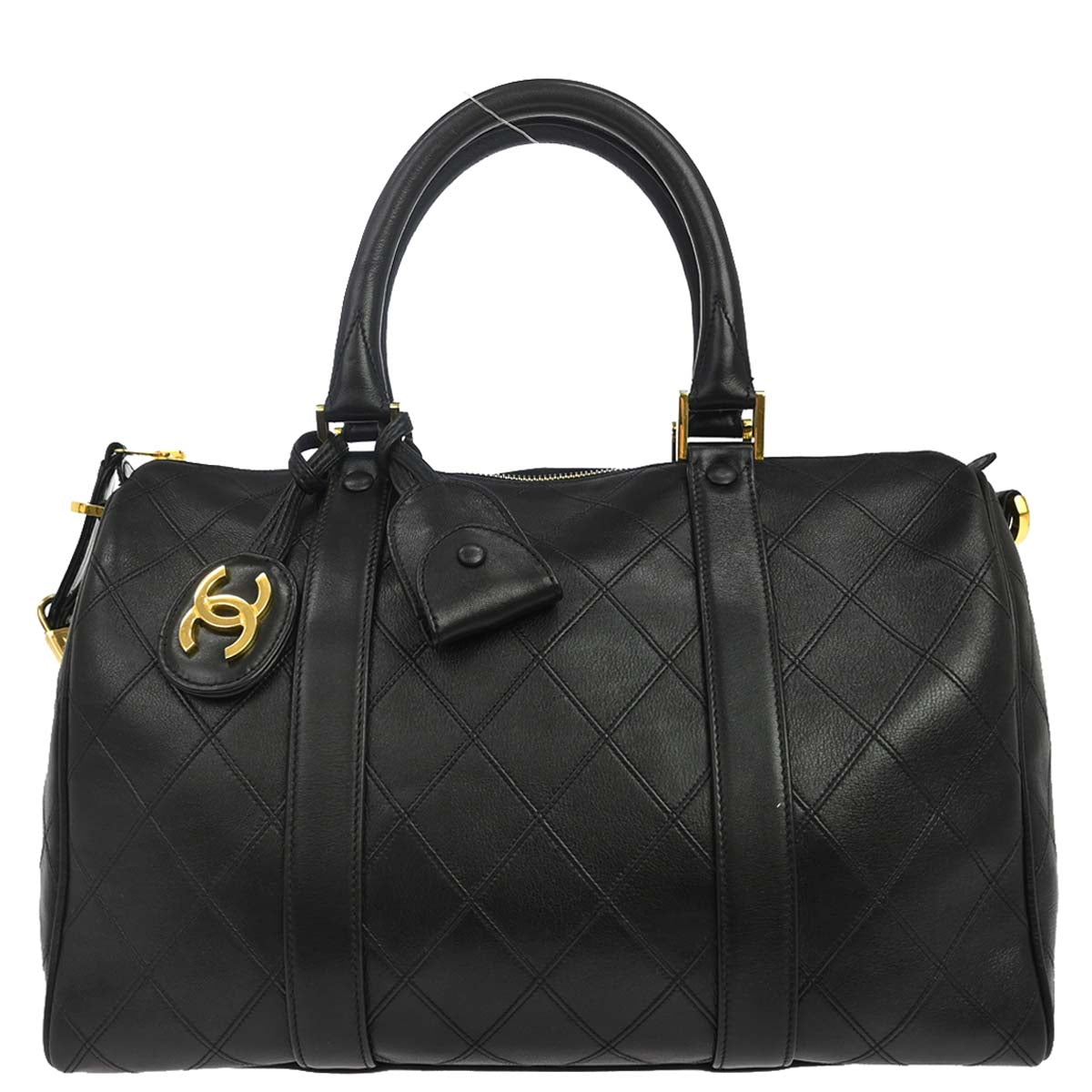 Chanel 1996-1997 Black Lambskin Bicolore Handbag