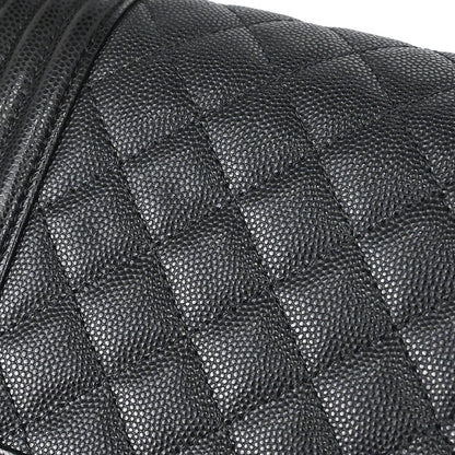 Boy Chanel 2019 Black Caviar Skin Medium Shoulder Bag