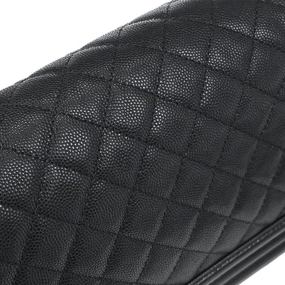 Boy Chanel 2019 Black Caviar Skin Medium Shoulder Bag
