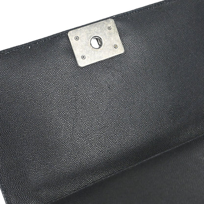 Boy Chanel 2019 Black Caviar Skin Medium Shoulder Bag