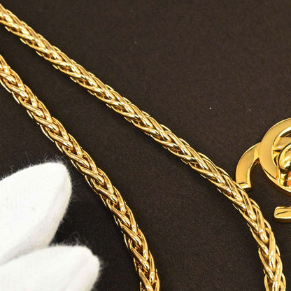 Chanel 1997-1999 Brown Satin Chain Shoulder Bag
