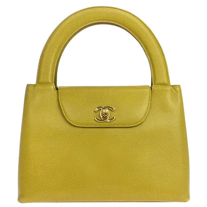Chanel 1997-1999 Yellow Caviar Skin Handbag