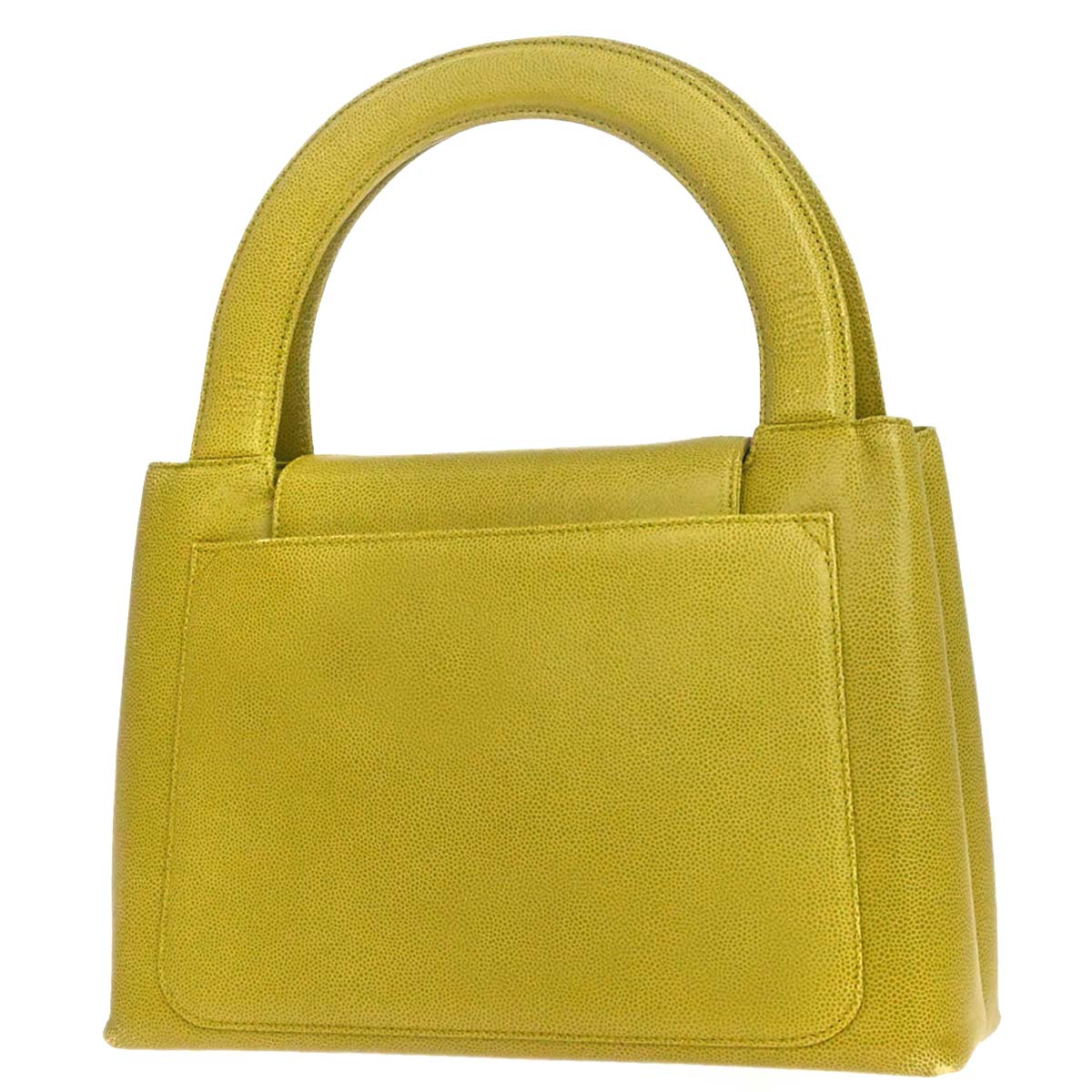 Chanel 1997-1999 Yellow Caviar Skin Handbag
