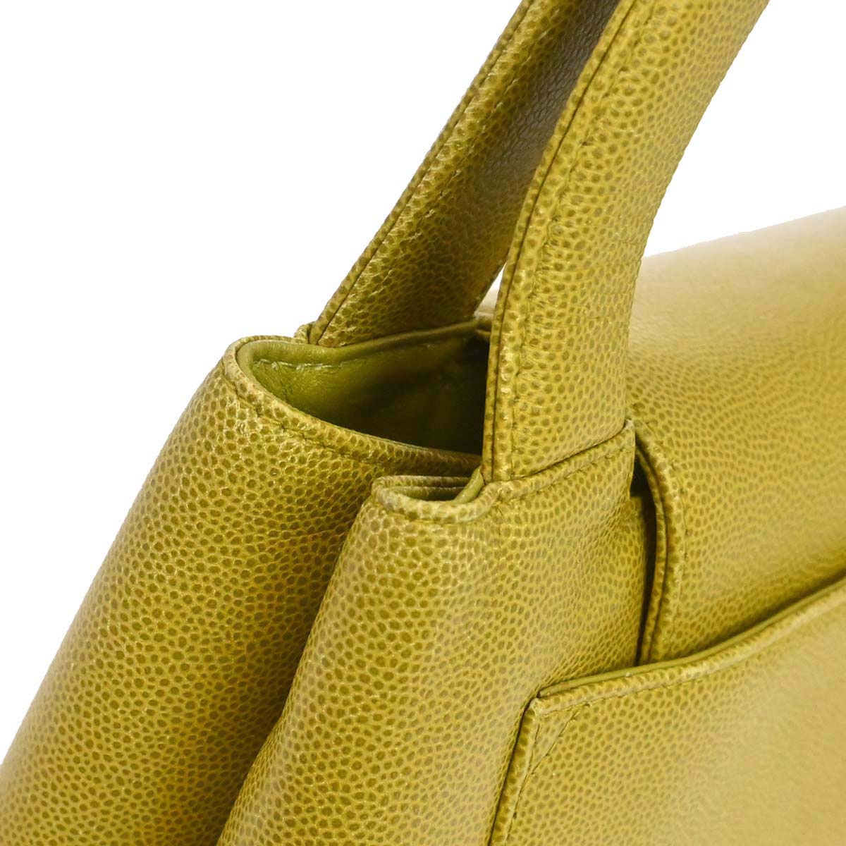Chanel 1997-1999 Yellow Caviar Skin Handbag