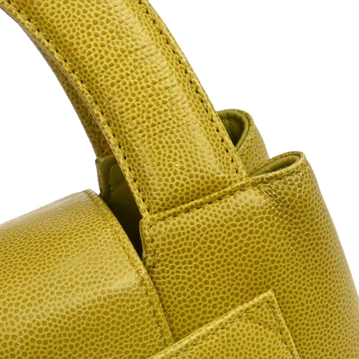 Chanel 1997-1999 Yellow Caviar Skin Handbag