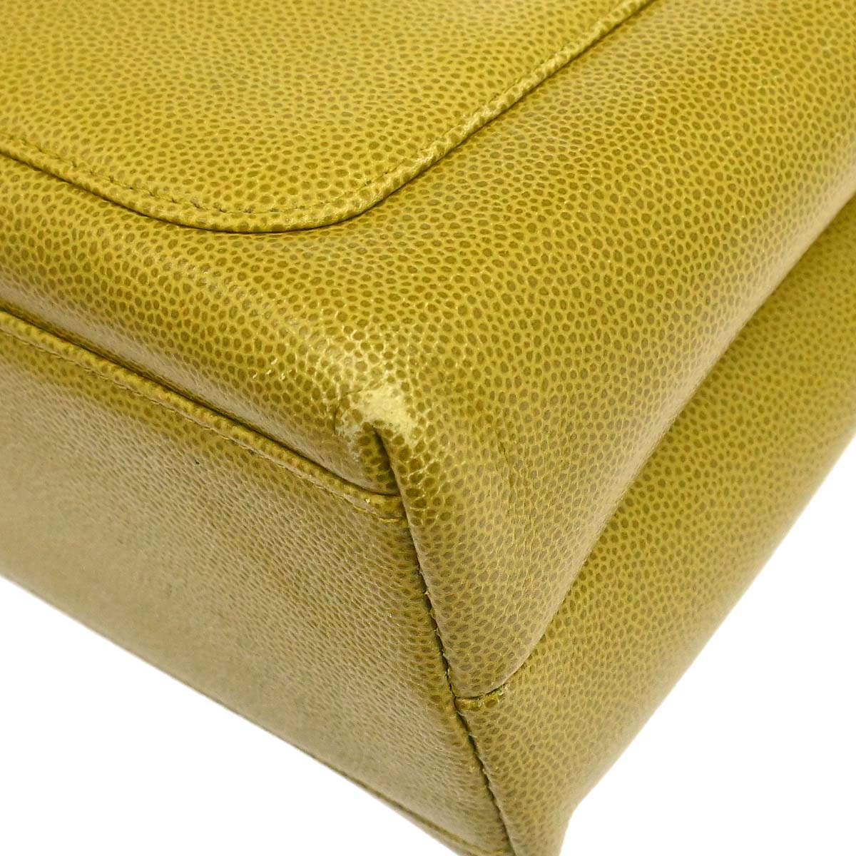 Chanel 1997-1999 Yellow Caviar Skin Handbag